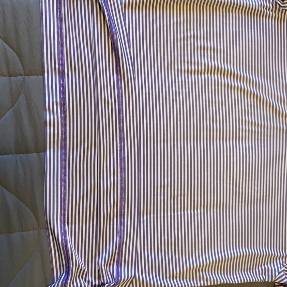 FootJoy Polo Golf Shirt- Men’s Size Large -Purple Stripes - Picture 9 of 10